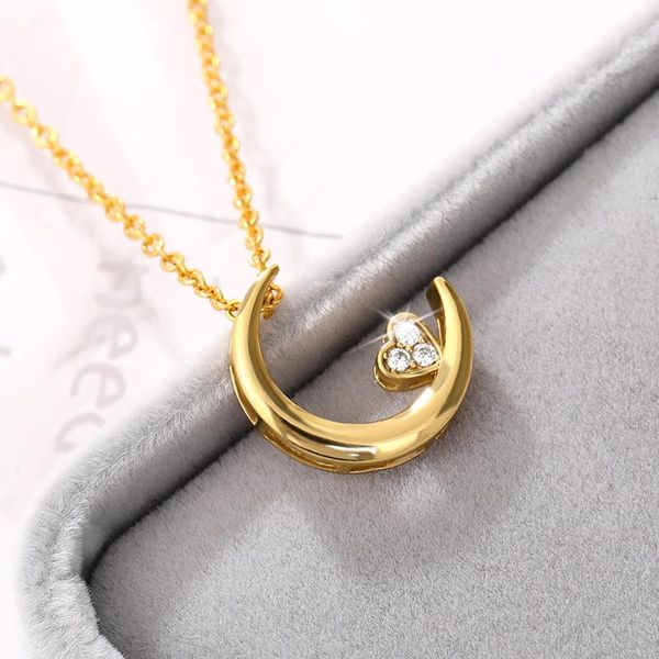 ожерелье для женщин золотой цепи choker луны и сердце кулон металл меди воротник готических сувениров lovers популярных аксессуары, Silver
ожерелье для женщин золотой цепи choker луны и сердце кулон металл меди воротник готических сувениров lovers популярных аксессуары, Silver