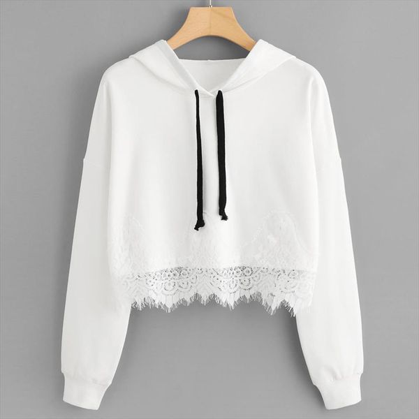 women sweatshirt hoodies lace long sleeve hooded autumn spring harajuku casual sweatshirt pullover jumper tracksuit moletom, Black
women sweatshirt hoodies lace long sleeve hooded autumn spring harajuku casual sweatshirt pullover jumper tracksuit moletom, Black