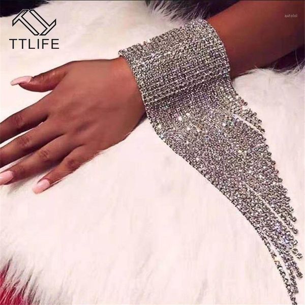 ttlife tassel bracelet exaggerated personality long tassel ladies bracelet fashion bride crystal personality1, Golden;silver
ttlife tassel bracelet exaggerated personality long tassel ladies bracelet fashion bride crystal personality1, Golden;silver