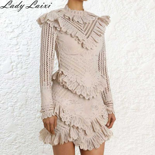 runway desigher women dress long sleeve embroidered lace stitching layers ruffles hollow out short party dress vestidos1, Black;gray
runway desigher women dress long sleeve embroidered lace stitching layers ruffles hollow out short party dress vestidos1, Black;gray