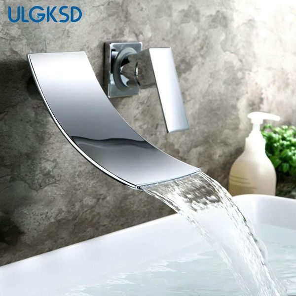 basin faucet waterfall spout mixer water tap wall mounted single handle chrome finish solid brass para bathroom
basin faucet waterfall spout mixer water tap wall mounted single handle chrome finish solid brass para bathroom