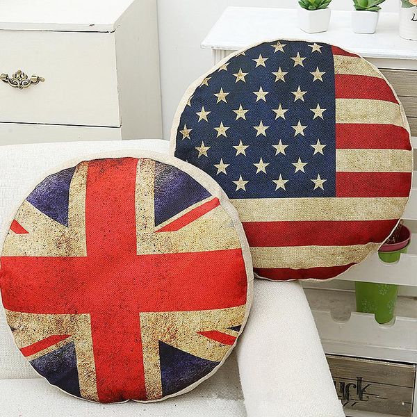 45cm round cotton linen sofa cushion cover vintage flag pattern printed home car waist back seat round throw pillowcase
45cm round cotton linen sofa cushion cover vintage flag pattern printed home car waist back seat round throw pillowcase
