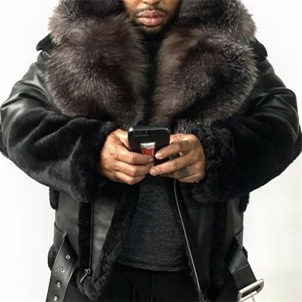 plus size leather jacket men winter fashion fur lapel collar belt casual solid pu long sleeve mens coat lugentolo c1103, Black;brown
plus size leather jacket men winter fashion fur lapel collar belt casual solid pu long sleeve mens coat lugentolo c1103, Black;brown