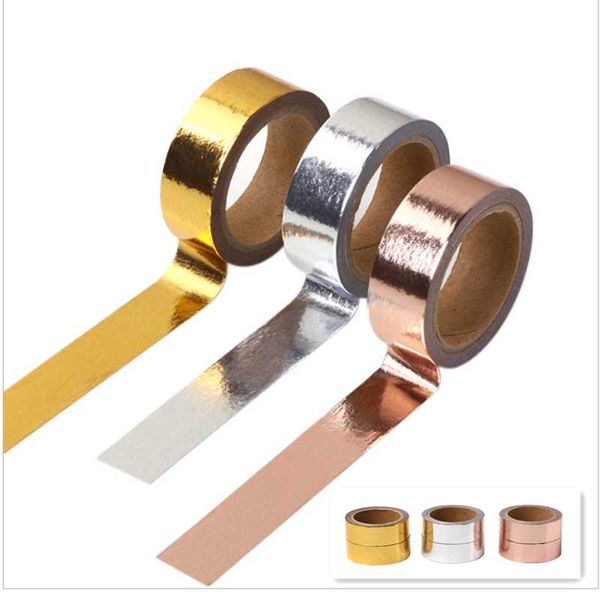 party decoration 5m*1.5cm diy metallic rose gold washi paper tape roll gift wrapping crafts scrapbooking sticker adhesive wedding fav
party decoration 5m*1.5cm diy metallic rose gold washi paper tape roll gift wrapping crafts scrapbooking sticker adhesive wedding fav