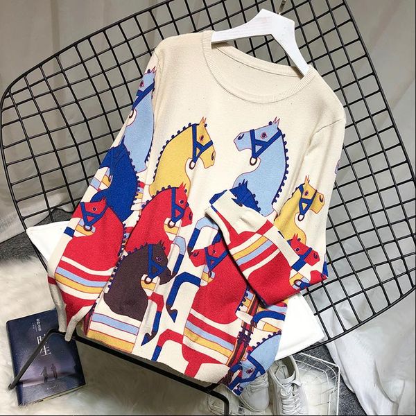 warm soft women print sweaters lady horse print sweaters carriage woman knitted pullovers female horse knitwear, White;black
warm soft women print sweaters lady horse print sweaters carriage woman knitted pullovers female horse knitwear, White;black
