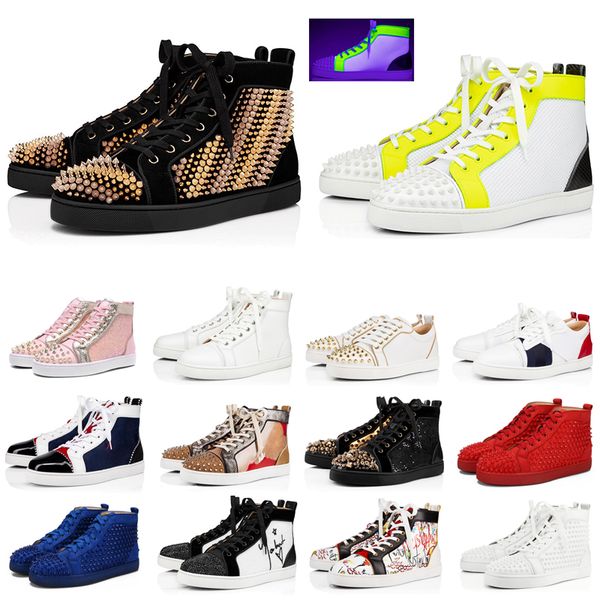 new arrival red bottom sneakers casual shoes mens womens low high fashion full spikes roller boat flats skateboard loafers man woman shoe, Black
new arrival red bottom sneakers casual shoes mens womens low high fashion full spikes roller boat flats skateboard loafers man woman shoe, Black