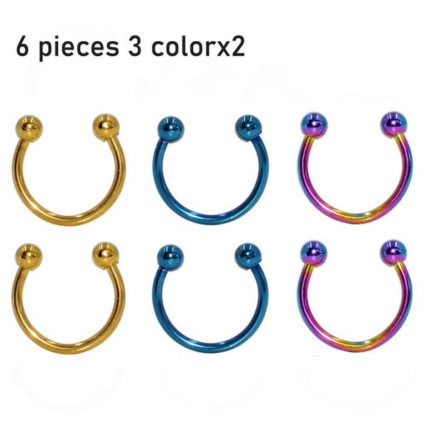 6 шт. / лот хирургическое стальное ухо пирсинг нос кольца helix piercings лабрета пирсинг перегородки нос губовые брови ушные пирцы cbr cbr, Silver
6 шт. / лот хирургическое стальное ухо пирсинг нос кольца helix piercings лабрета пирсинг перегородки нос губовые брови ушные пирцы cbr cbr, Silver