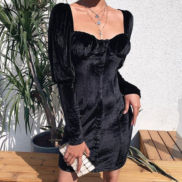 wannathis velvet puff sleeve long selleve mini dresses square collar black skinny elastic autumn winter new pary dresses1, Black;gray
wannathis velvet puff sleeve long selleve mini dresses square collar black skinny elastic autumn winter new pary dresses1, Black;gray
