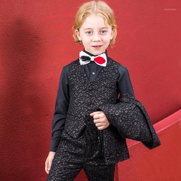 suits five pieces jacket+vest+pants+shirts+bow tie formal boys piano performance stage sets children size 110-140-1601, Black
suits five pieces jacket+vest+pants+shirts+bow tie formal boys piano performance stage sets children size 110-140-1601, Black