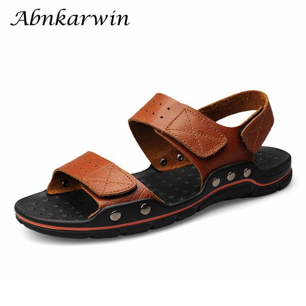 men sandals leather hook loop adjustable open shoes men fashion beach sandals casual style light men summer shoes size 47 48 y200702, Black
men sandals leather hook loop adjustable open shoes men fashion beach sandals casual style light men summer shoes size 47 48 y200702, Black