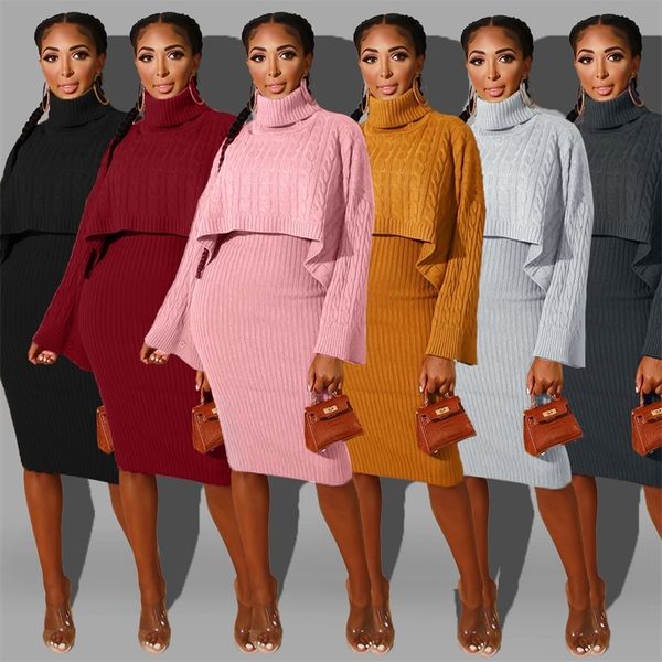 pullover turtleneck sweater women two piece set midi knitted long sleeve party dresses streetwear pull femme nouveaute y200116, White;black
pullover turtleneck sweater women two piece set midi knitted long sleeve party dresses streetwear pull femme nouveaute y200116, White;black
