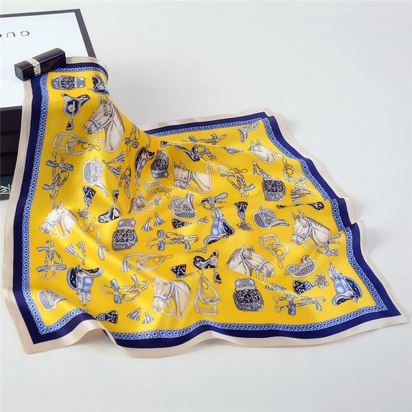 pobing 100% pure silk scarf for ladies saddle print foulard square scarves small head handkerchief wholesale hijab wraps 53x53cm y201007, Blue;gray
pobing 100% pure silk scarf for ladies saddle print foulard square scarves small head handkerchief wholesale hijab wraps 53x53cm y201007, Blue;gray
