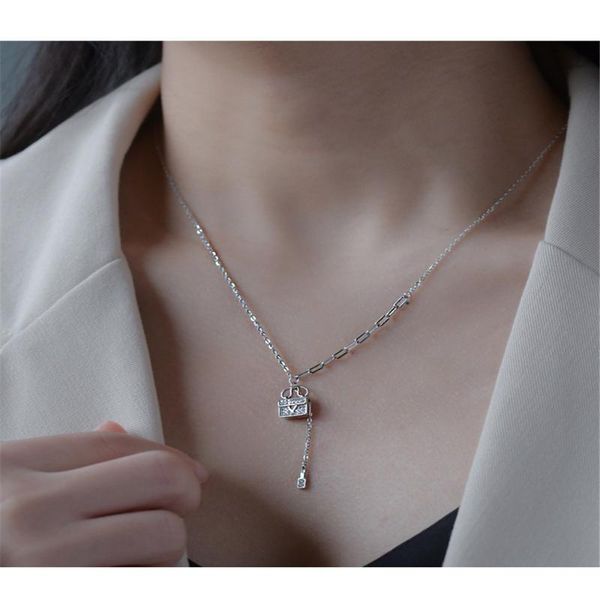 lism new personality creative inlaid zircon creative bag shape simple ladies necklace fashion jewelry, Silver
lism new personality creative inlaid zircon creative bag shape simple ladies necklace fashion jewelry, Silver