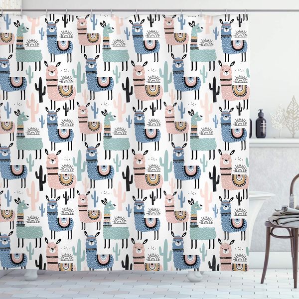 llama shower curtain children cartoon style hand drawn south american animals alpacas and llamas design bathroom decor set
llama shower curtain children cartoon style hand drawn south american animals alpacas and llamas design bathroom decor set