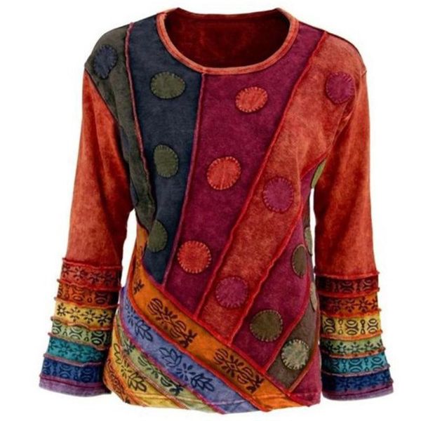 elegant pattern printed patchwork plus size o neck flare long sleeve blouse shirt vintage autumn winter women pullover, White
elegant pattern printed patchwork plus size o neck flare long sleeve blouse shirt vintage autumn winter women pullover, White