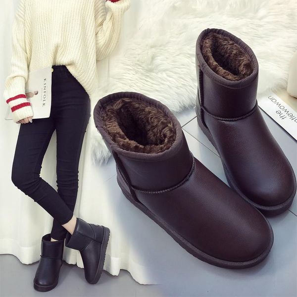 classic style students girls snow boots women ankle boot thicken plush cotton warm shoes for deep black white brown
classic style students girls snow boots women ankle boot thicken plush cotton warm shoes for deep black white brown
