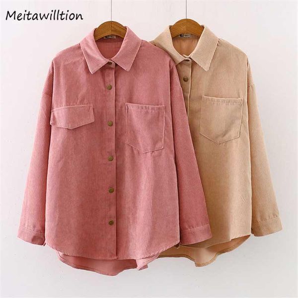 2020 vintage loose corduroy blouse shirt autumn casual long sleeve solid shirts women korean harajuku pocket 1, White
2020 vintage loose corduroy blouse shirt autumn casual long sleeve solid shirts women korean harajuku pocket 1, White