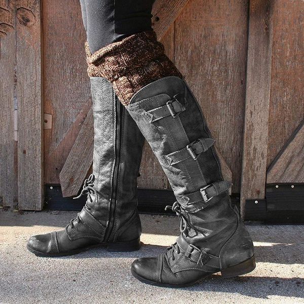 women boots pu leather buckle retro casual womans booties gladiator low heel shoes ladies fashion botas mujer invierno tw591, Black
women boots pu leather buckle retro casual womans booties gladiator low heel shoes ladies fashion botas mujer invierno tw591, Black