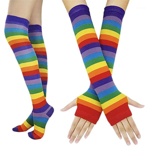 punk gothic rock color stripe long arm warmer fingerless gloves socks sets mitten guantes eldiven handschoenen 40fe211, Blue;gray
punk gothic rock color stripe long arm warmer fingerless gloves socks sets mitten guantes eldiven handschoenen 40fe211, Blue;gray