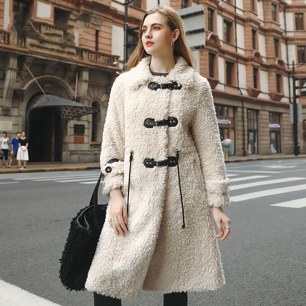 female 100% wool jacket real autumn winter coat women clothes 2020 korean vintage sheep shearling fur zt4252, Black
female 100% wool jacket real autumn winter coat women clothes 2020 korean vintage sheep shearling fur zt4252, Black