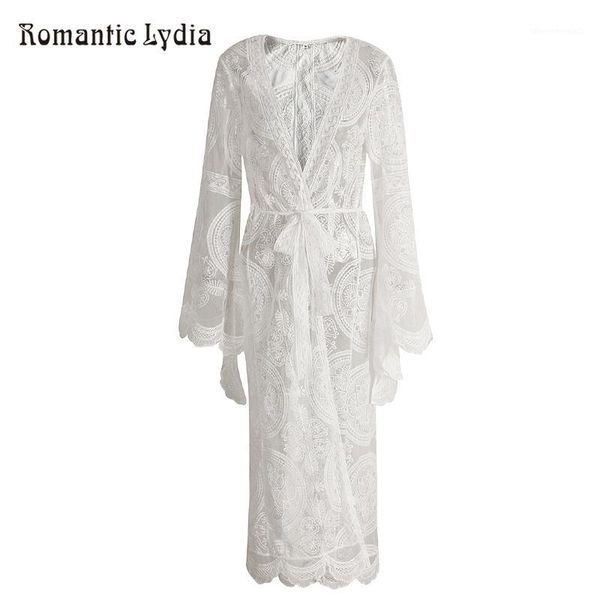 women's blouses & shirts women vintage long lace kimono cardigan causal elegant luxurious beach cover up perspective outwear1, White
women's blouses & shirts women vintage long lace kimono cardigan causal elegant luxurious beach cover up perspective outwear1, White
