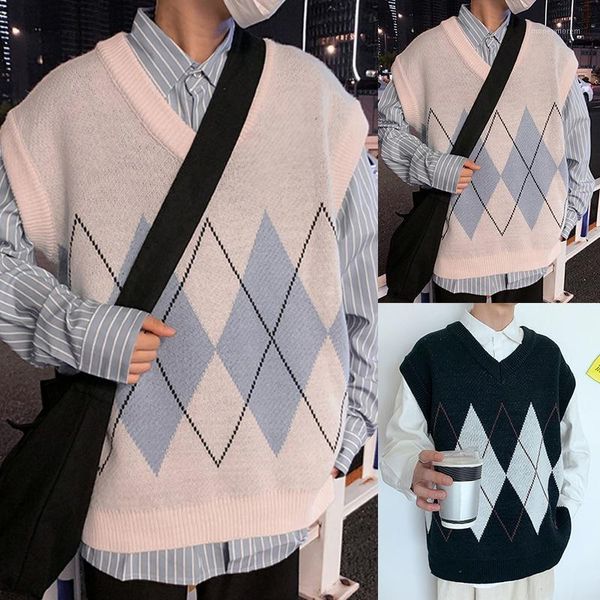men's vests sweater vest men patchwork v-neck sleeveless sweaters chic preppy style side-slit couples teens waistcoat retro 1, Black;white
men's vests sweater vest men patchwork v-neck sleeveless sweaters chic preppy style side-slit couples teens waistcoat retro 1, Black;white