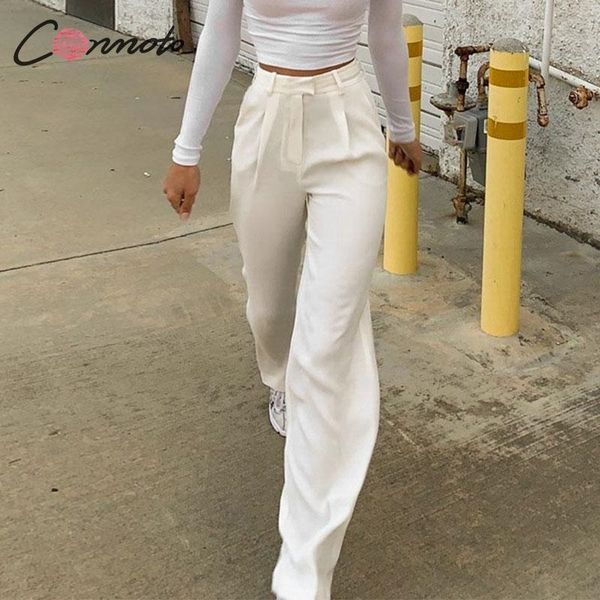conmoto wide leg fall winter pants women high fashion vintage pants street wear causal whtie high waist long trousers y200418, Black;white
conmoto wide leg fall winter pants women high fashion vintage pants street wear causal whtie high waist long trousers y200418, Black;white