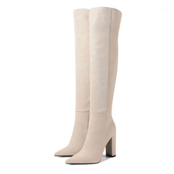 faux suede thigh boots woman fashion pointed toe thick heels over the knee boots beige red black zipper slouchy women1
faux suede thigh boots woman fashion pointed toe thick heels over the knee boots beige red black zipper slouchy women1