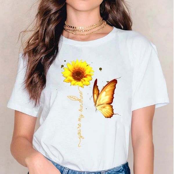 women t-shirts womens butterfly sunflower trend graphic t 90s style summer autumn print lady shirt female tee t-shirt, White
women t-shirts womens butterfly sunflower trend graphic t 90s style summer autumn print lady shirt female tee t-shirt, White