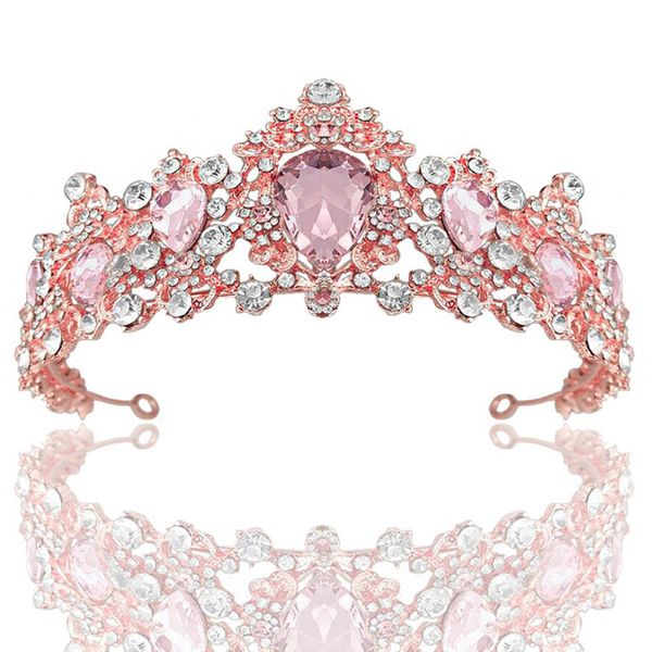 luxury waterdrop pink crystal rose gold tiara rhinestone bridal pageant crown for women wedding party hair jewelry, Golden;silver
luxury waterdrop pink crystal rose gold tiara rhinestone bridal pageant crown for women wedding party hair jewelry, Golden;silver