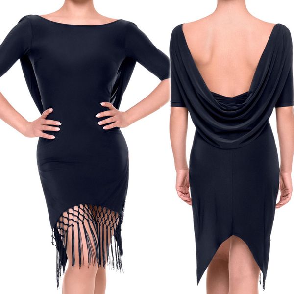 latin dance dress black fringe dress back swing dancing skirts ladies rumba dress perform samba dance clothes women bi006, Black;red
latin dance dress black fringe dress back swing dancing skirts ladies rumba dress perform samba dance clothes women bi006, Black;red