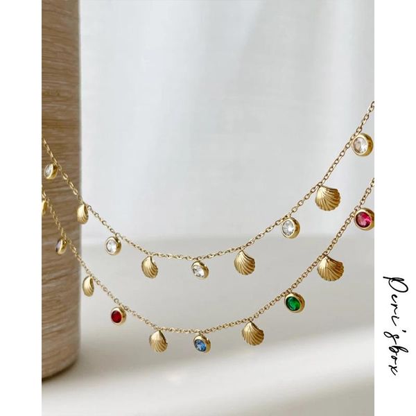 pendant necklaces peri'sbox colorful round zircon seashell charm necklace dainty fan shaped choker boho stainless steel ocean gifts, Silver
pendant necklaces peri'sbox colorful round zircon seashell charm necklace dainty fan shaped choker boho stainless steel ocean gifts, Silver