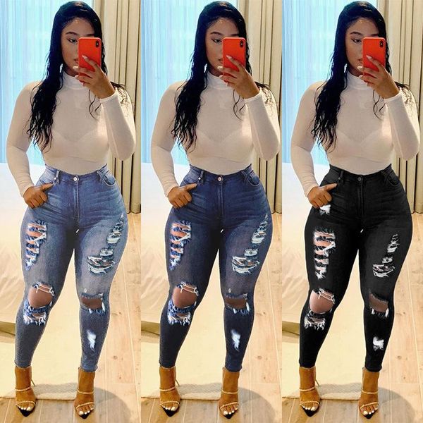 women's jeans fnoce 2021 ripped pants fashion trends eye catching street solid high waist tight elasticity hole pencil, Blue
women's jeans fnoce 2021 ripped pants fashion trends eye catching street solid high waist tight elasticity hole pencil, Blue