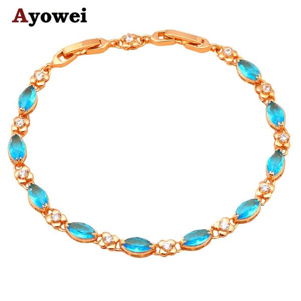 link, chain 2021 bracelets for women gorgeous style blue zircon overlay gold tone crystal wonderful fashion jewelry tb624a, Black
link, chain 2021 bracelets for women gorgeous style blue zircon overlay gold tone crystal wonderful fashion jewelry tb624a, Black