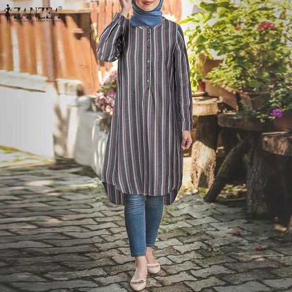 2020 zanzea autumn long sleeve stripe blouse women muslim dubai abaya long tunic shirt baggy casual kaftan blusas plus size, White
2020 zanzea autumn long sleeve stripe blouse women muslim dubai abaya long tunic shirt baggy casual kaftan blusas plus size, White