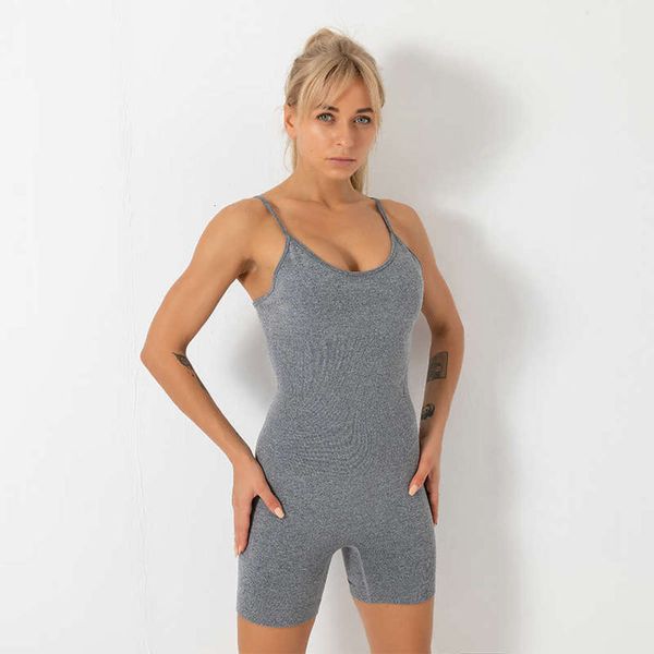 with yoga fitness jumpsuit solid color hanging bag leggings and candy sports clothes, Gray
with yoga fitness jumpsuit solid color hanging bag leggings and candy sports clothes, Gray