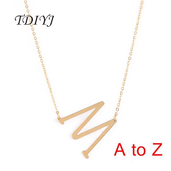 pendant necklaces tdiyj fashion gold letter necklace alphabet initial stainless steel choker from a to z for women 1pcs, Silver
pendant necklaces tdiyj fashion gold letter necklace alphabet initial stainless steel choker from a to z for women 1pcs, Silver