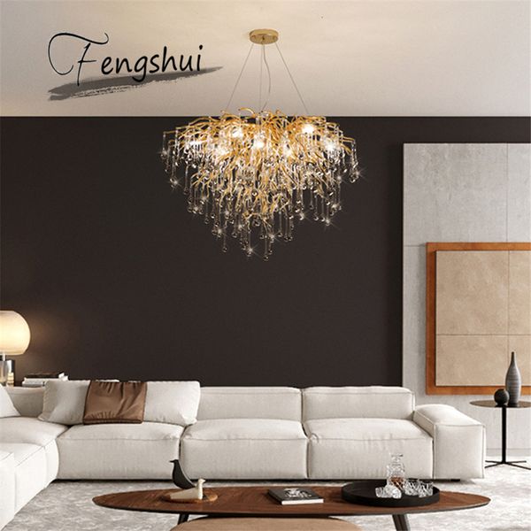 nordic luxury gold crystal chandelier loft villa large lustre led lamp for living room l hall art decor lighting iwl0
nordic luxury gold crystal chandelier loft villa large lustre led lamp for living room l hall art decor lighting iwl0