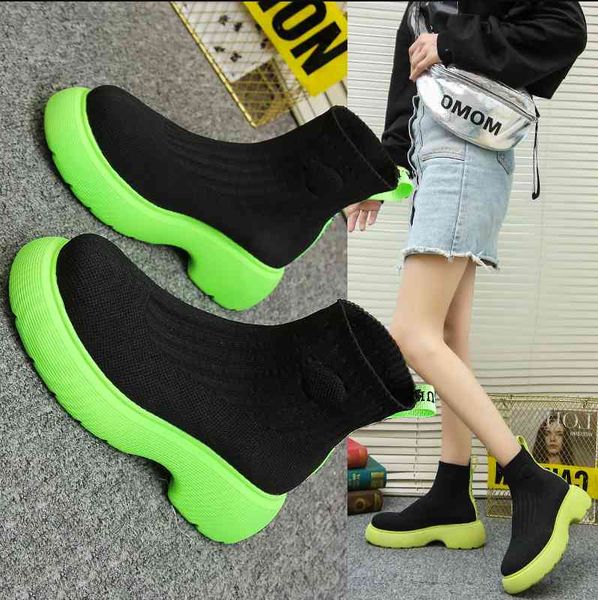 luxury designer women flat shoes high speed sock sneakers ankle boots breathable female tennis trainers zapatillas mujer, Black
luxury designer women flat shoes high speed sock sneakers ankle boots breathable female tennis trainers zapatillas mujer, Black