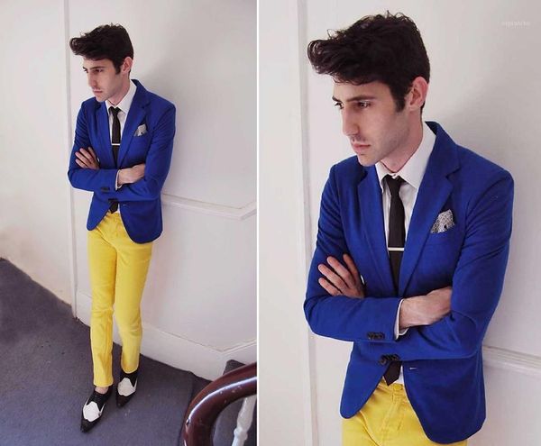 casual style blue blazer yellow pants man suit slim fit mens wedding prom party suits handsome terno groom tuxedos(jacket+pants)1, White;black
casual style blue blazer yellow pants man suit slim fit mens wedding prom party suits handsome terno groom tuxedos(jacket+pants)1, White;black