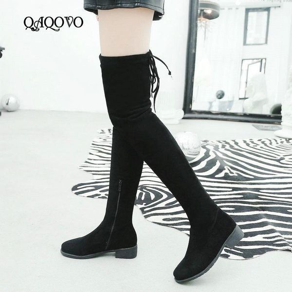 boots 2021 women thigh flock square low heel over the knee stretch zipper autumn winter fashion ladies shoes1, Black
boots 2021 women thigh flock square low heel over the knee stretch zipper autumn winter fashion ladies shoes1, Black