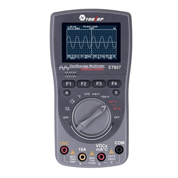 2 in 1 intelligent digital storage oscilloscope one key auto oscilloscop tester multimeter 40mhz 200msps/s 6000counts true rms
2 in 1 intelligent digital storage oscilloscope one key auto oscilloscop tester multimeter 40mhz 200msps/s 6000counts true rms