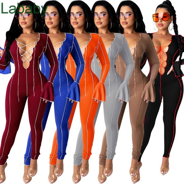 women jumpsuits designer fashion bandage onesies open navel horn sleeve one piece nightclub bodysuit designers clothes 2021, Black;white
women jumpsuits designer fashion bandage onesies open navel horn sleeve one piece nightclub bodysuit designers clothes 2021, Black;white