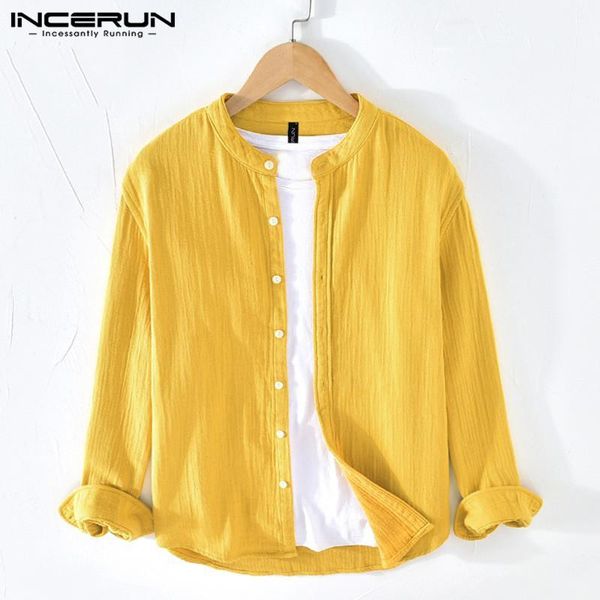 incerun streetwear men pure color long sleeve casual shirt autumn fashion joker button comfort cotton korean mens baggy blouse1, White;black
incerun streetwear men pure color long sleeve casual shirt autumn fashion joker button comfort cotton korean mens baggy blouse1, White;black