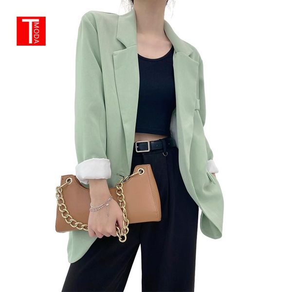 tmoda428 2021 women blazer formal lady office work suit pockets green jackets coat slim women blazer femme jackets, White;black
tmoda428 2021 women blazer formal lady office work suit pockets green jackets coat slim women blazer femme jackets, White;black