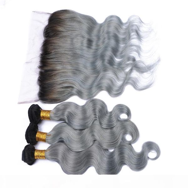 brazilian body wave grey hair weave 3pcs with full lace frontal silver grey ombre hair extensions with frontal 1b grey dark root, Black
brazilian body wave grey hair weave 3pcs with full lace frontal silver grey ombre hair extensions with frontal 1b grey dark root, Black