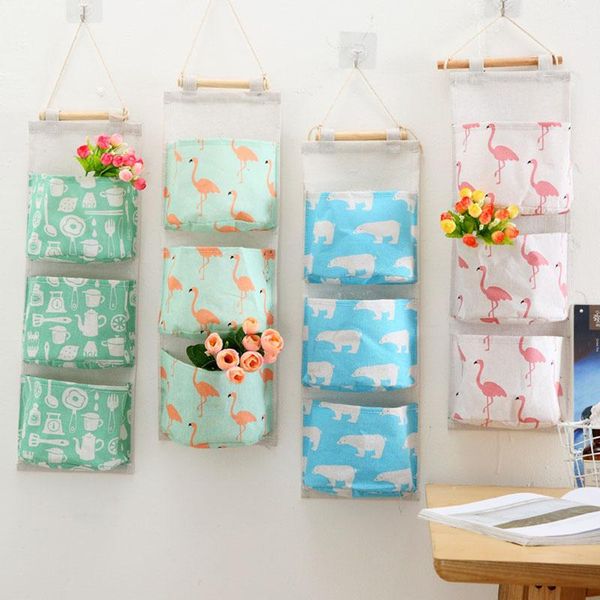 flamingo pattern cotton linen hanging storage bag 3 pockets wall mounted wardrobe hang bag wall pouch cosmetic toys organizer
flamingo pattern cotton linen hanging storage bag 3 pockets wall mounted wardrobe hang bag wall pouch cosmetic toys organizer