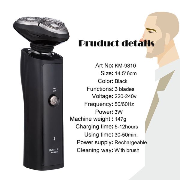 kemei rechargeable electric shaver men shaving machine beard razor hair trimmer face care 3d floating shaver men grooming
kemei rechargeable electric shaver men shaving machine beard razor hair trimmer face care 3d floating shaver men grooming
