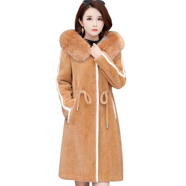 2021 new gold woolen women's mid-length winter style thickening fashion waist temperament versatile waterproof mink coat trendy owhs, Black
2021 new gold woolen women's mid-length winter style thickening fashion waist temperament versatile waterproof mink coat trendy owhs, Black