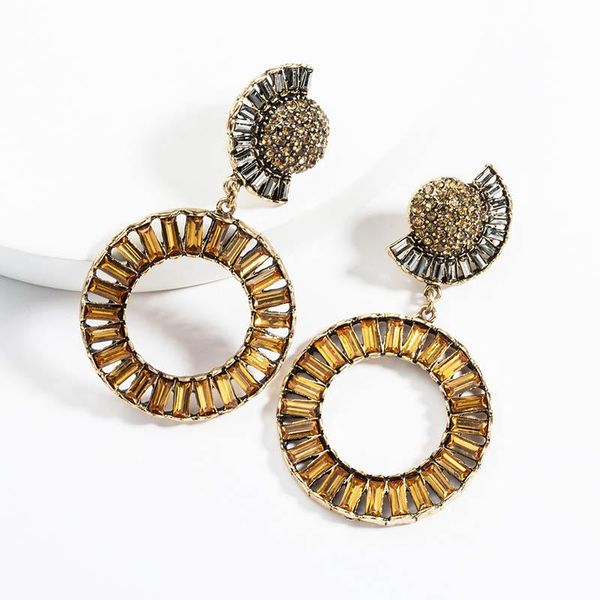 LUBOV Luxury Multi-color Hollow Round Crystal Dangle Earrings Gold Color Drop Earrings Trendy Bohemia Style Women Jewelry, Silver
LUBOV Luxury Multi-color Hollow Round Crystal Dangle Earrings Gold Color Drop Earrings Trendy Bohemia Style Women Jewelry, Silver
